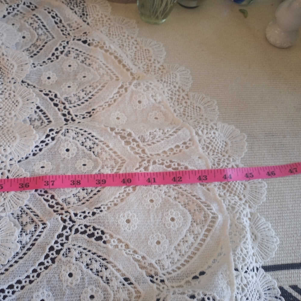 Anthropologie Lace Tiered Mermaid Bohemian Coquette Girl Coastal Cowgirl Dress S - Picture 12 of 12